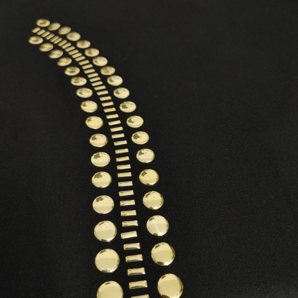 Fashion Nova Such A Stud Dress - Black / Studded Gold SZ L (READ MEASUREMENTS) - Picture 11 of 13